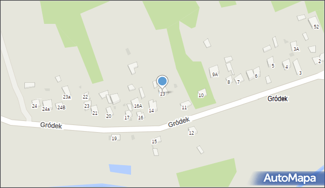 Sędziszów, Gródek, 13, mapa Sędziszów