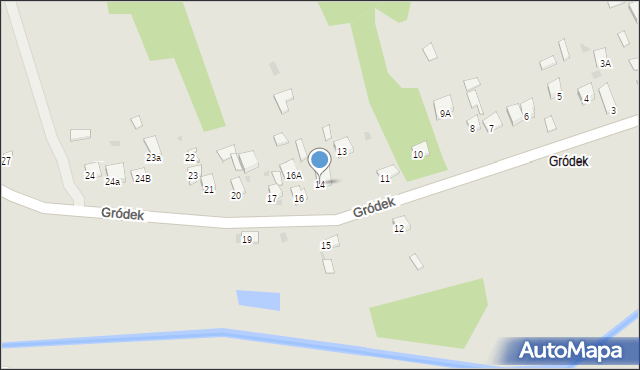 Sędziszów, Gródek, 14, mapa Sędziszów