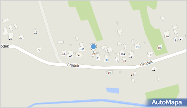 Sędziszów, Gródek, 23, mapa Sędziszów