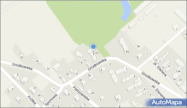 Sidzina, Grodkowska, 2, mapa Sidzina