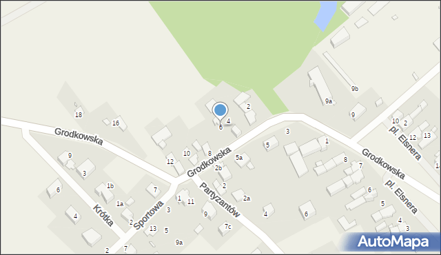 Sidzina, Grodkowska, 6, mapa Sidzina