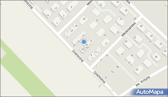 Siechnice, Graniczna, 41, mapa Siechnice