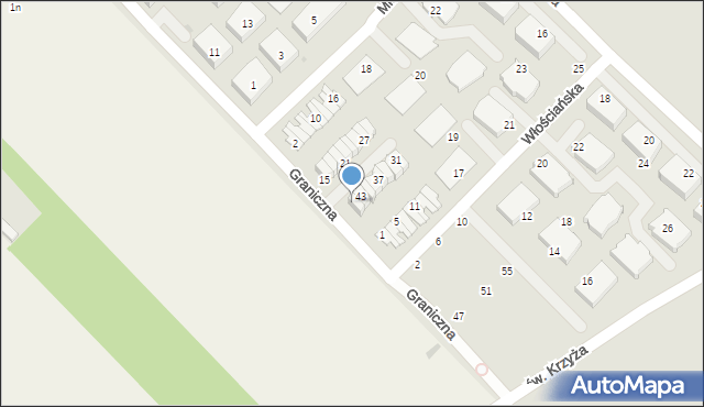 Siechnice, Graniczna, 45, mapa Siechnice