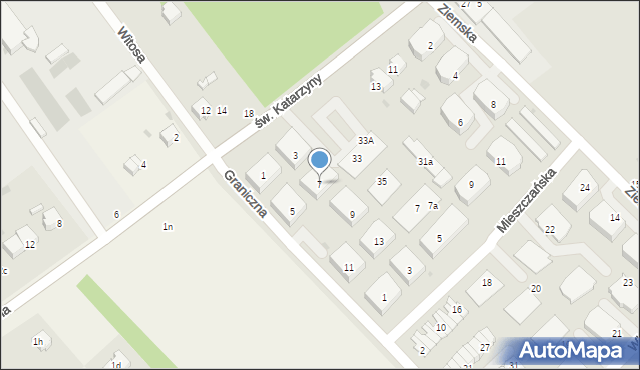 Siechnice, Graniczna, 7, mapa Siechnice