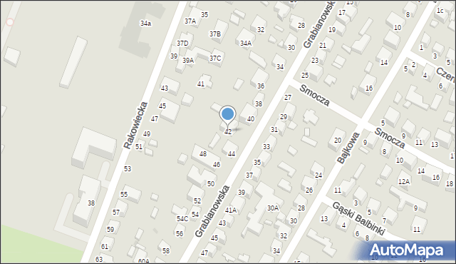 Siedlce, Grabianowska, 42, mapa Siedlce