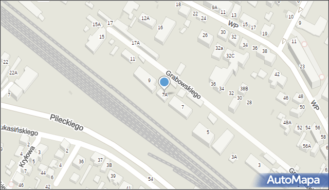 Siedlce, Grabowskiego Mariana, 7A, mapa Siedlce