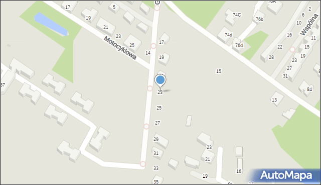 Siedlce, Grzybowa, 23, mapa Siedlce