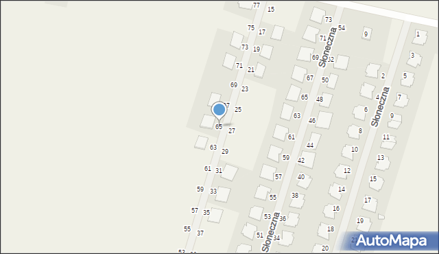 Siekierki Wielkie, Grabowa, 65, mapa Siekierki Wielkie