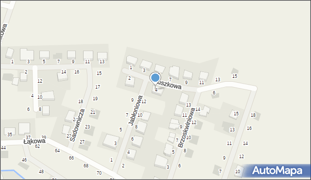 Siekierki Wielkie, Gruszkowa, 4, mapa Siekierki Wielkie