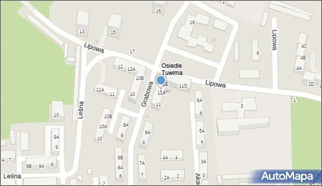 Siemianowice Śląskie, Grabowa, 11A, mapa Siemianowice Śląskie