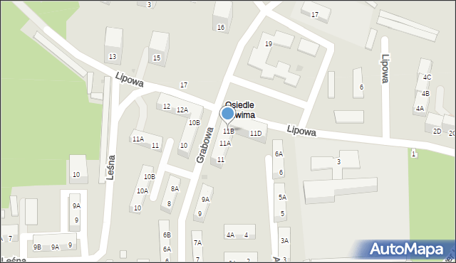 Siemianowice Śląskie, Grabowa, 11B, mapa Siemianowice Śląskie