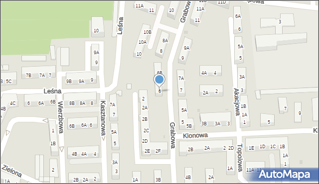 Siemianowice Śląskie, Grabowa, 6, mapa Siemianowice Śląskie