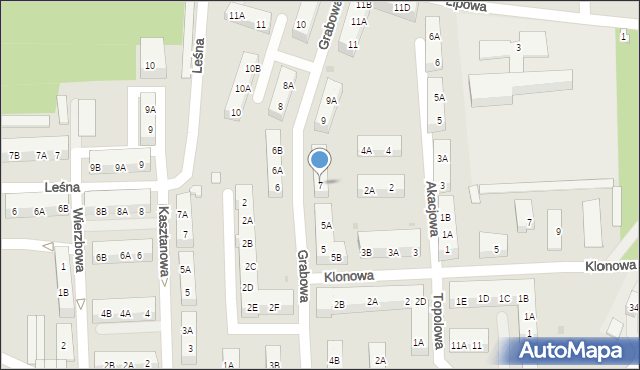 Siemianowice Śląskie, Grabowa, 7, mapa Siemianowice Śląskie