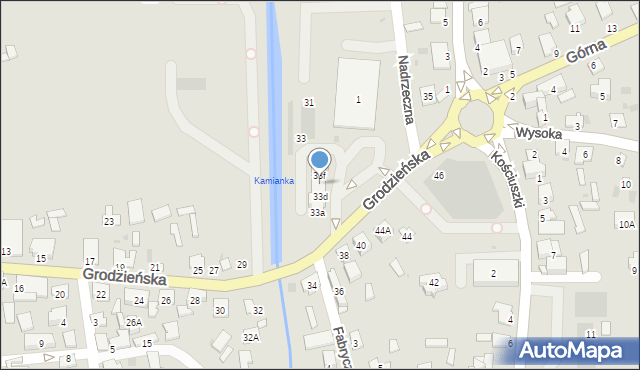 Siemiatycze, Grodzieńska, 33e, mapa Siemiatycze
