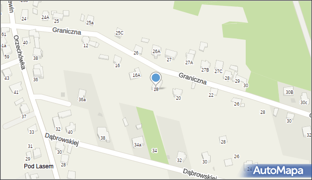 Sieniczno, Graniczna, 18, mapa Sieniczno