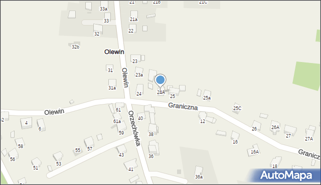 Sieniczno, Graniczna, 24A, mapa Sieniczno