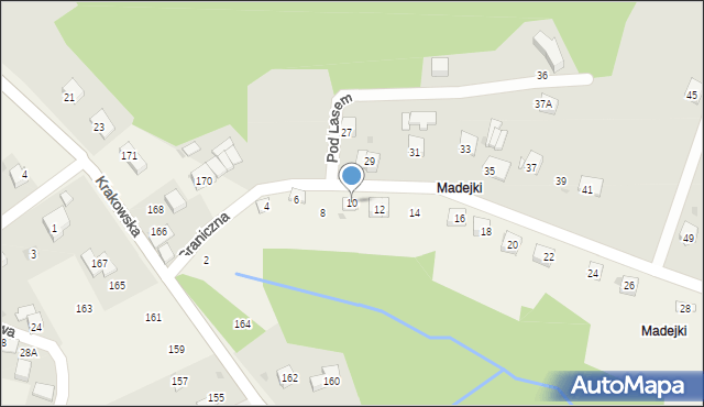 Siepraw, Graniczna, 10, mapa Siepraw
