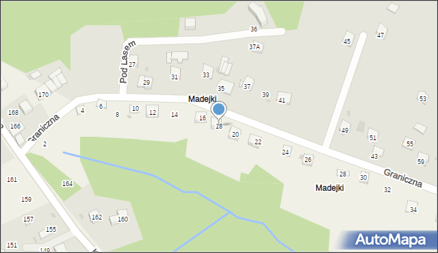 Siepraw, Graniczna, 18, mapa Siepraw
