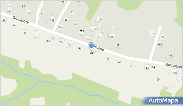 Siepraw, Graniczna, 44, mapa Siepraw