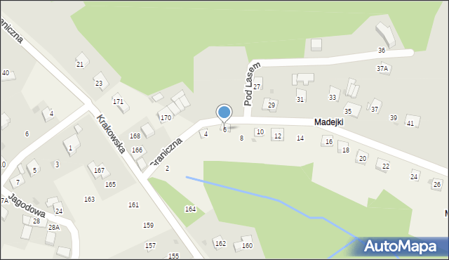 Siepraw, Graniczna, 6, mapa Siepraw
