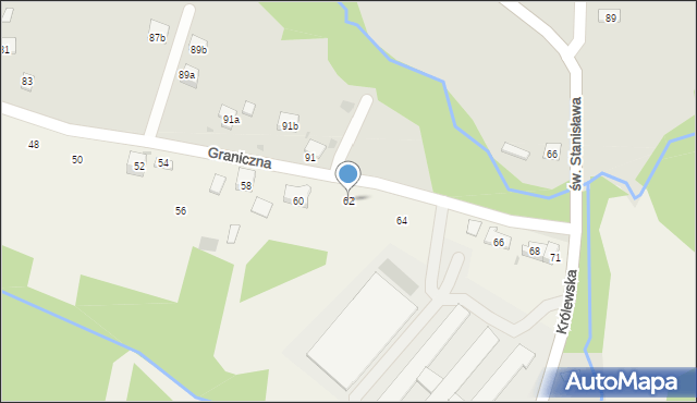 Siepraw, Graniczna, 62, mapa Siepraw