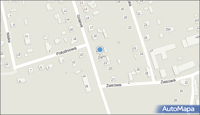 Sieradz, Graeve Stanisława, 21a, mapa Sieradz