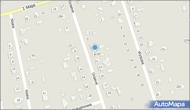 Sieradz, Graeve Stanisława, 9, mapa Sieradz