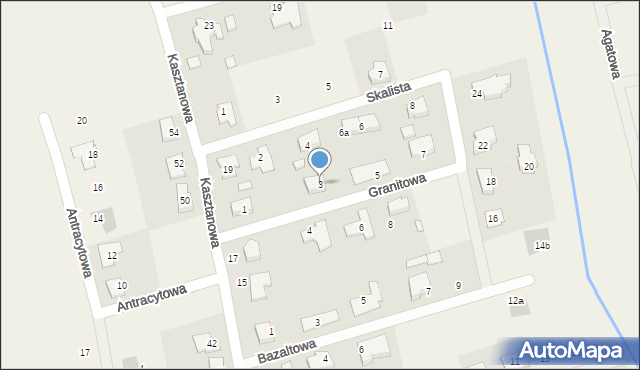 Sierosław, Granitowa, 3, mapa Sierosław