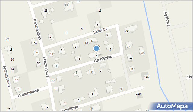 Sierosław, Granitowa, 5, mapa Sierosław