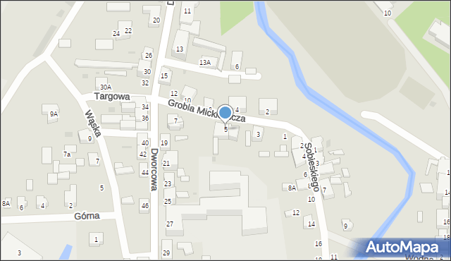 Skarszewy, Grobla Adama Mickiewicza, 5, mapa Skarszewy