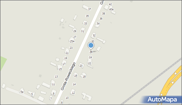 Skarżysko-Kamienna, Grota-Roweckiego Stefana, gen., 26, mapa Skarżysko-Kamienna