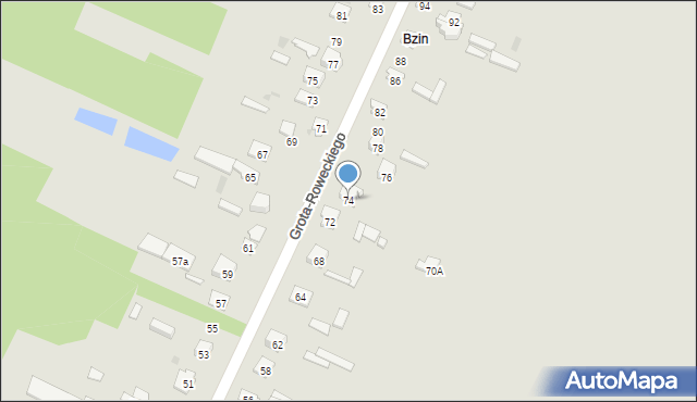 Skarżysko-Kamienna, Grota-Roweckiego Stefana, gen., 74, mapa Skarżysko-Kamienna