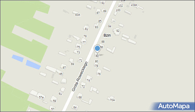 Skarżysko-Kamienna, Grota-Roweckiego Stefana, gen., 82, mapa Skarżysko-Kamienna