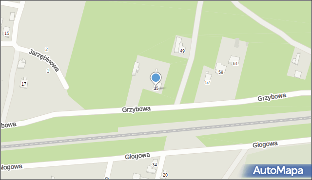 Skarżysko-Kamienna, Grzybowa, 47, mapa Skarżysko-Kamienna