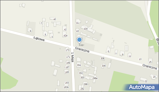 Skarżysko Kościelne, Graniczna, 1, mapa Skarżysko Kościelne
