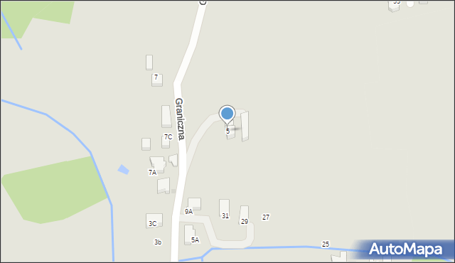 Skawina, Graniczna, 5, mapa Skawina