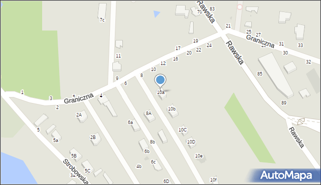Skierniewice, Graniczna, 10a, mapa Skierniewic