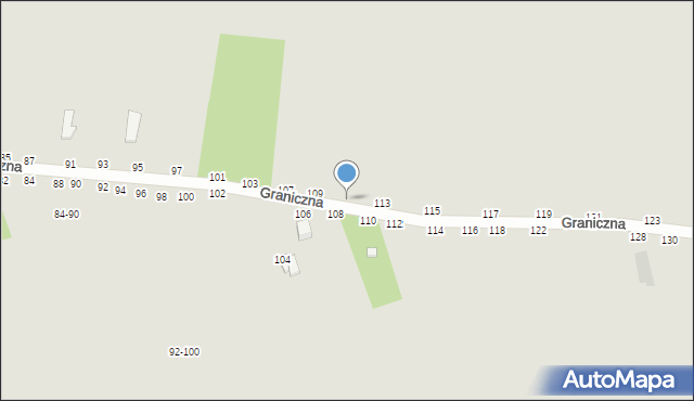 Skierniewice, Graniczna, 111, mapa Skierniewic