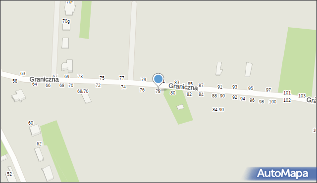 Skierniewice, Graniczna, 78, mapa Skierniewic