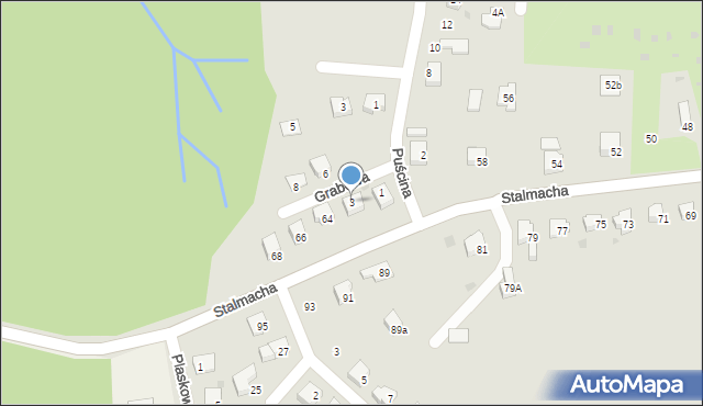 Skoczów, Grabowa, 3, mapa Skoczów