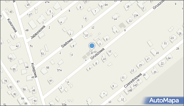 Skórzewo, Gruszowa, 1c, mapa Skórzewo