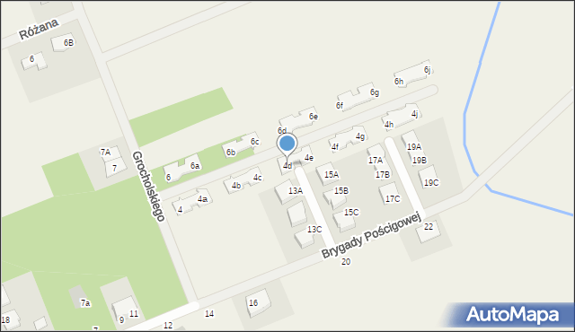 Skrzeszew, Grocholskiego Zdzisława, hr., 4d, mapa Skrzeszew