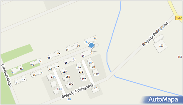 Skrzeszew, Grocholskiego Zdzisława, hr., 4j, mapa Skrzeszew