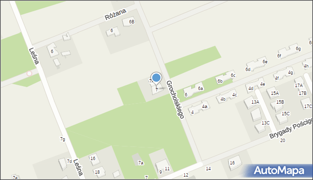 Skrzeszew, Grocholskiego Zdzisława, hr., 7, mapa Skrzeszew