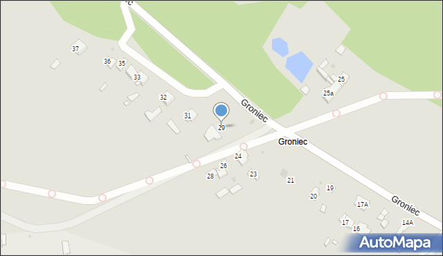 Sławków, Groniec, 29, mapa Sławków