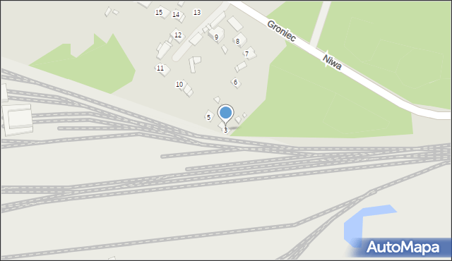 Sławków, Groniec, 3, mapa Sławków