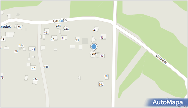 Sławków, Groniec, 40a, mapa Sławków