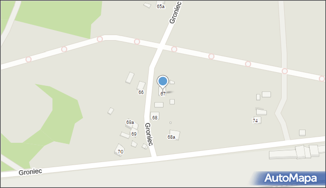 Sławków, Groniec, 67, mapa Sławków