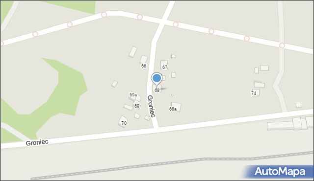 Sławków, Groniec, 68, mapa Sławków