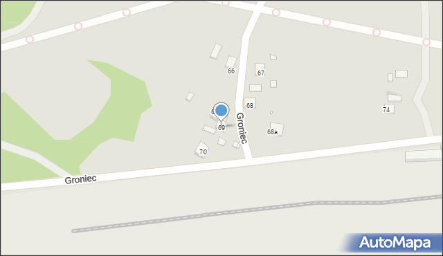Sławków, Groniec, 69, mapa Sławków